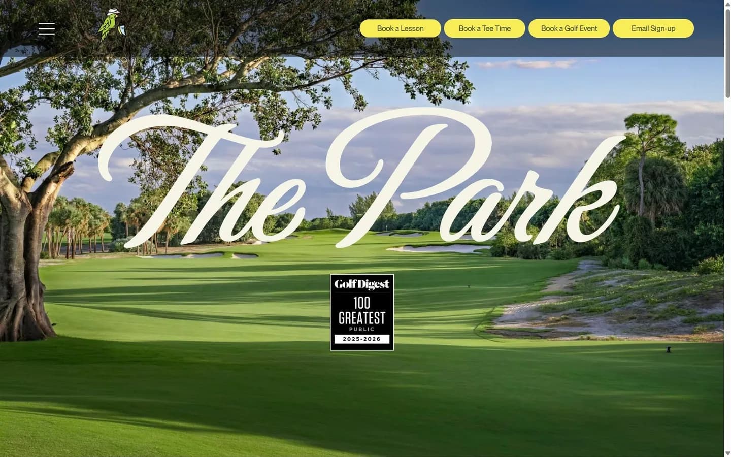 Homepage of the The Park & The House website built by Wavelength
